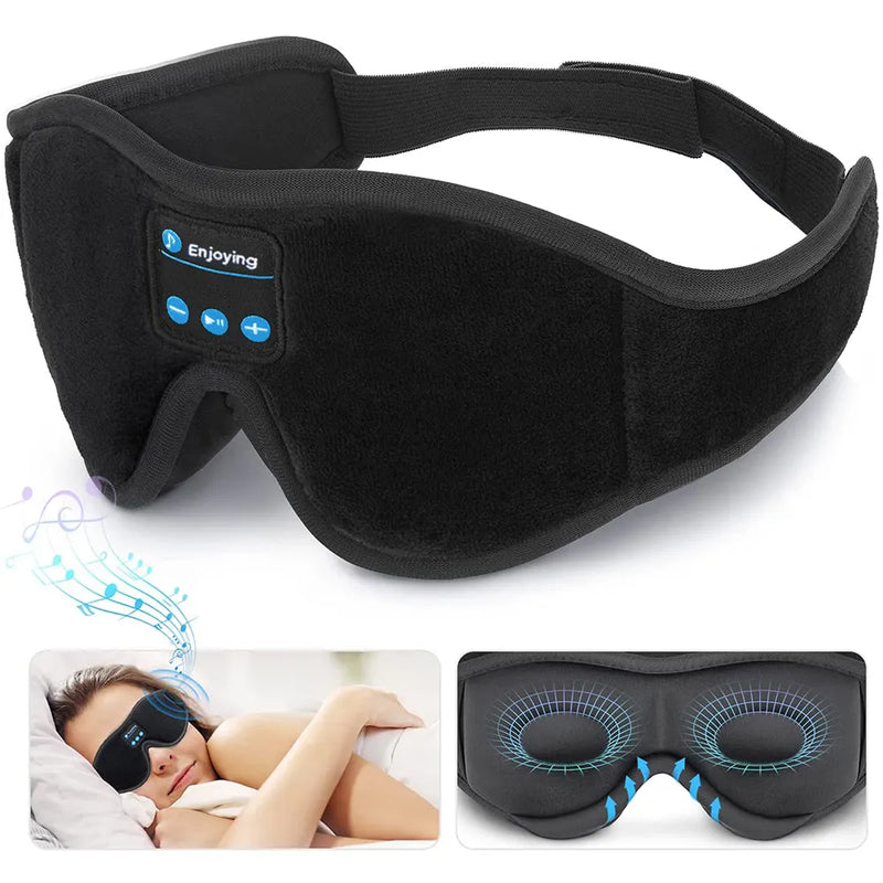 Máscara para  insônia fones de ouvido para dormir Bluetooth 3D Eye Mask Music Play Fones de ouvido para dormir com alto-falante HD integrado