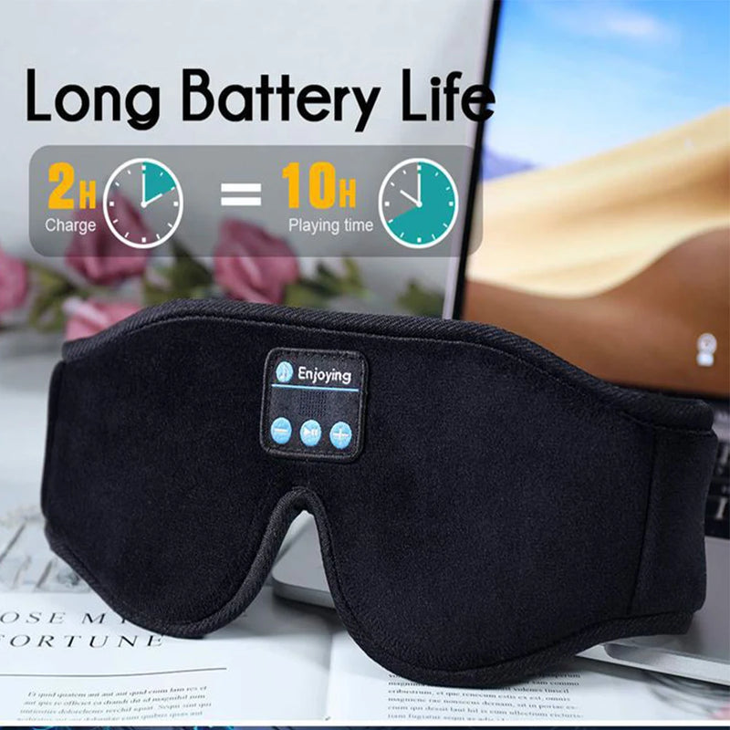 Máscara para  insônia fones de ouvido para dormir Bluetooth 3D Eye Mask Music Play Fones de ouvido para dormir com alto-falante HD integrado
