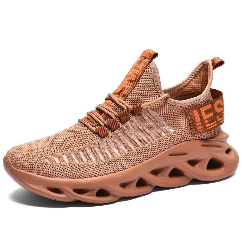 Sapatos masculinos confortáveis tênis de corrida respirável para homens  de malha  esportivos de caminhada